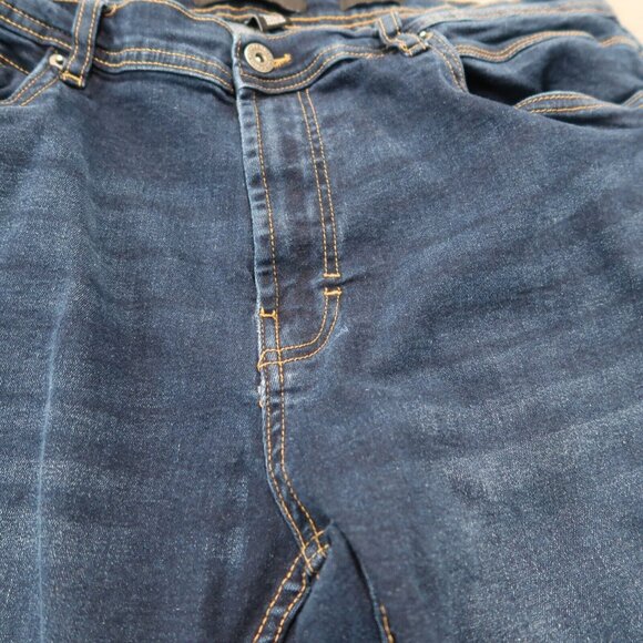 Kenneth Cole Jeans Men 36x30 Slim Fit Whiskering Dark Wash Stretch Preppy City - Picture 7 of 14